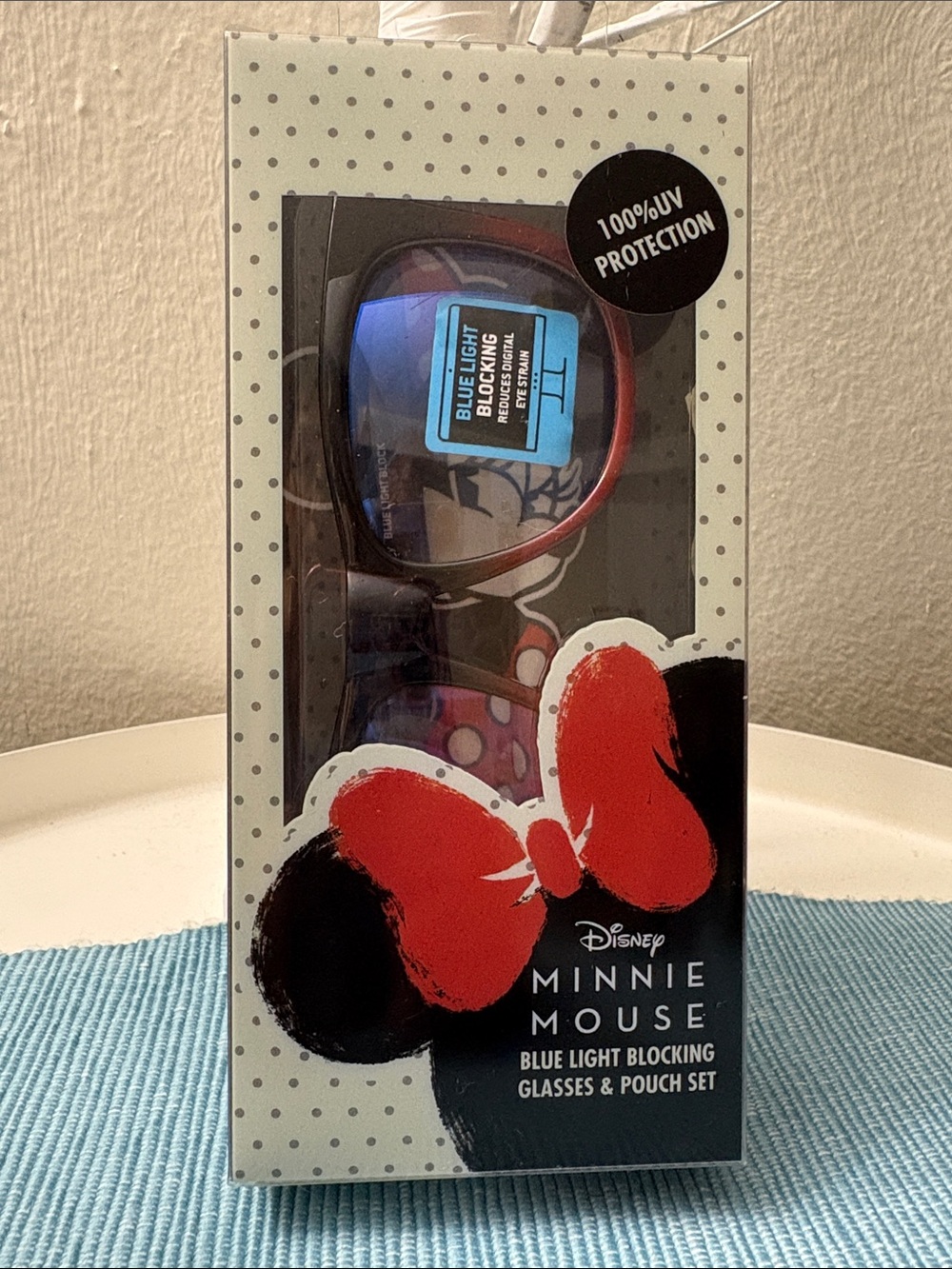 Disney Minnie Mouse Blue and Red Kids Blue Light Blocking Glasses